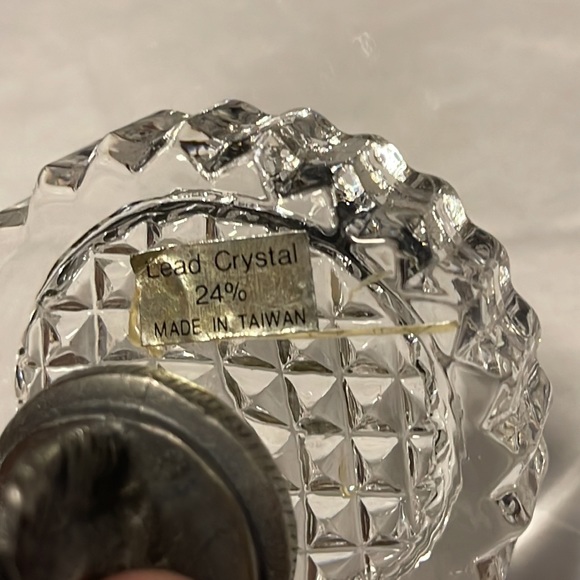 Vintage crystal and pewter horses head paperweight - Picture 5 of 8